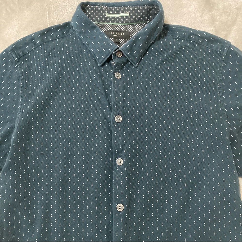Ted Baker London Men’s Blue Casual Button Down Shirt Size S - Picture 2 of 13